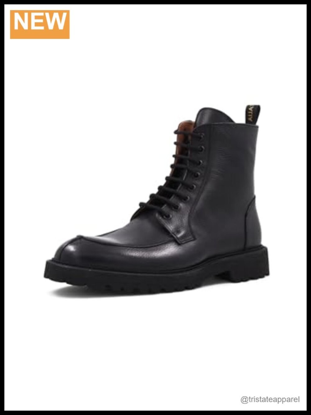 Made in Italy Leather Ankle Booties Lace-Up Water Resistant
